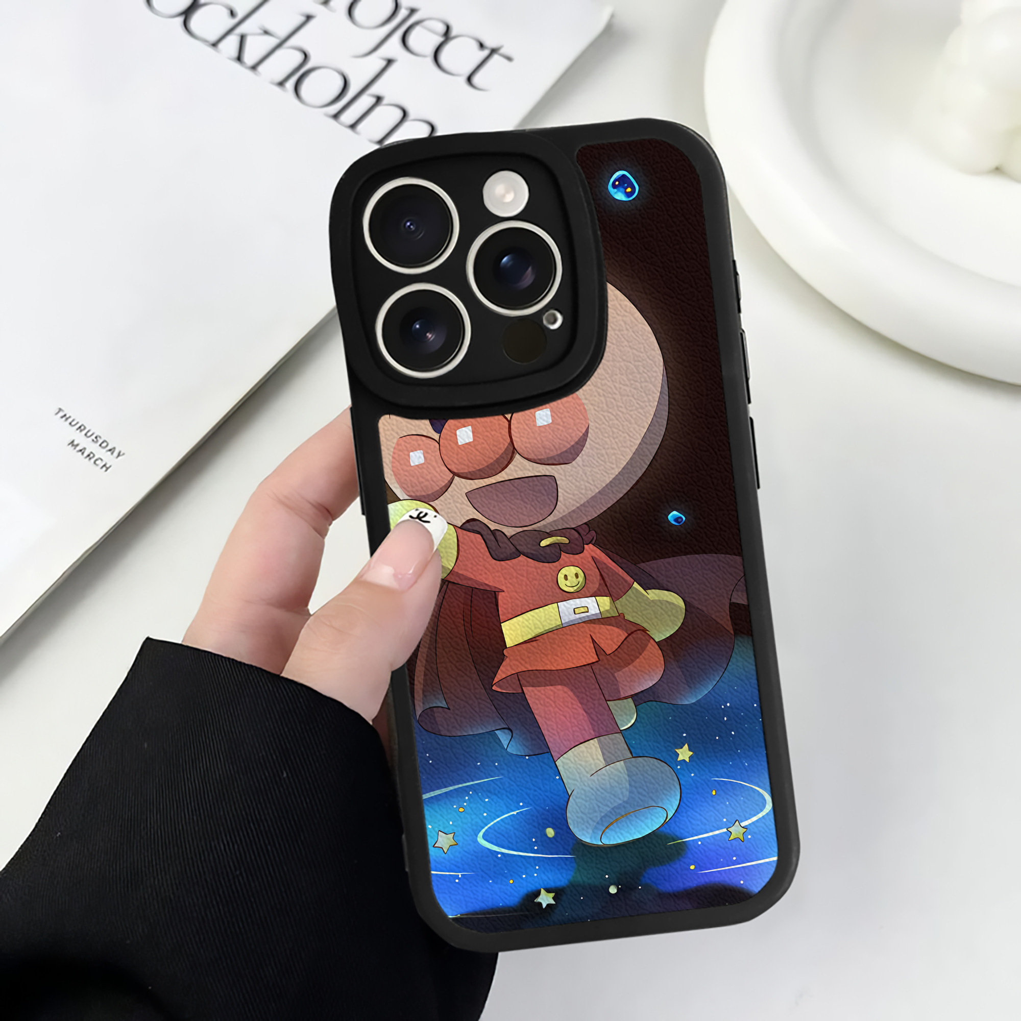 （画像用） アンパンマン Anpanman 【iPhone 16シリーズ対応】シリコンスマホケース（レザー調） 材質：シリコン